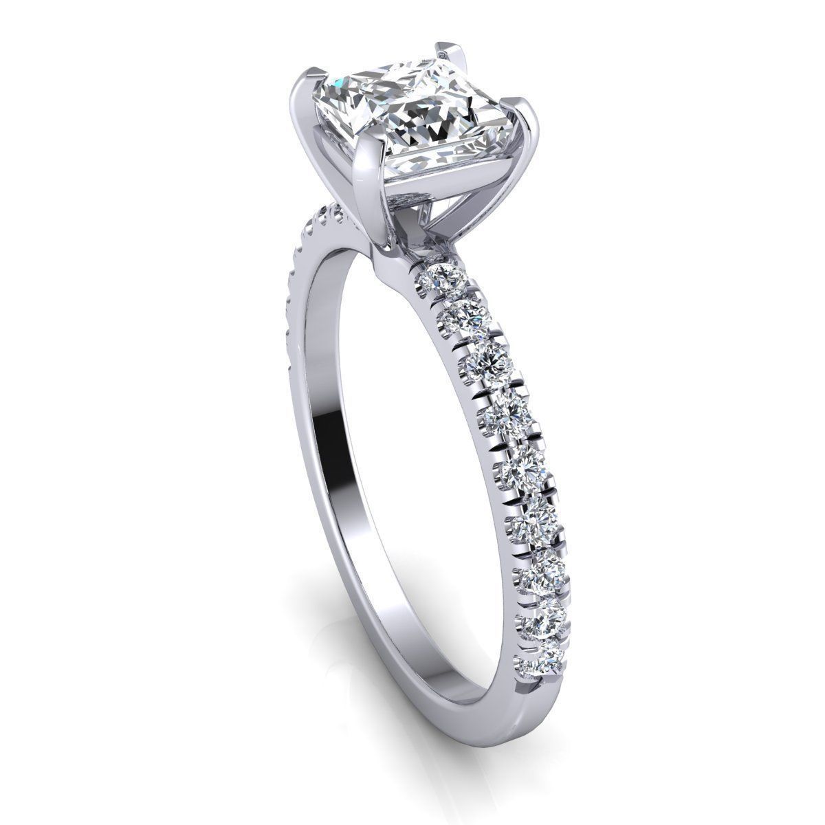 Royal Solitaire Ring 3d Model Print 3D print model_9