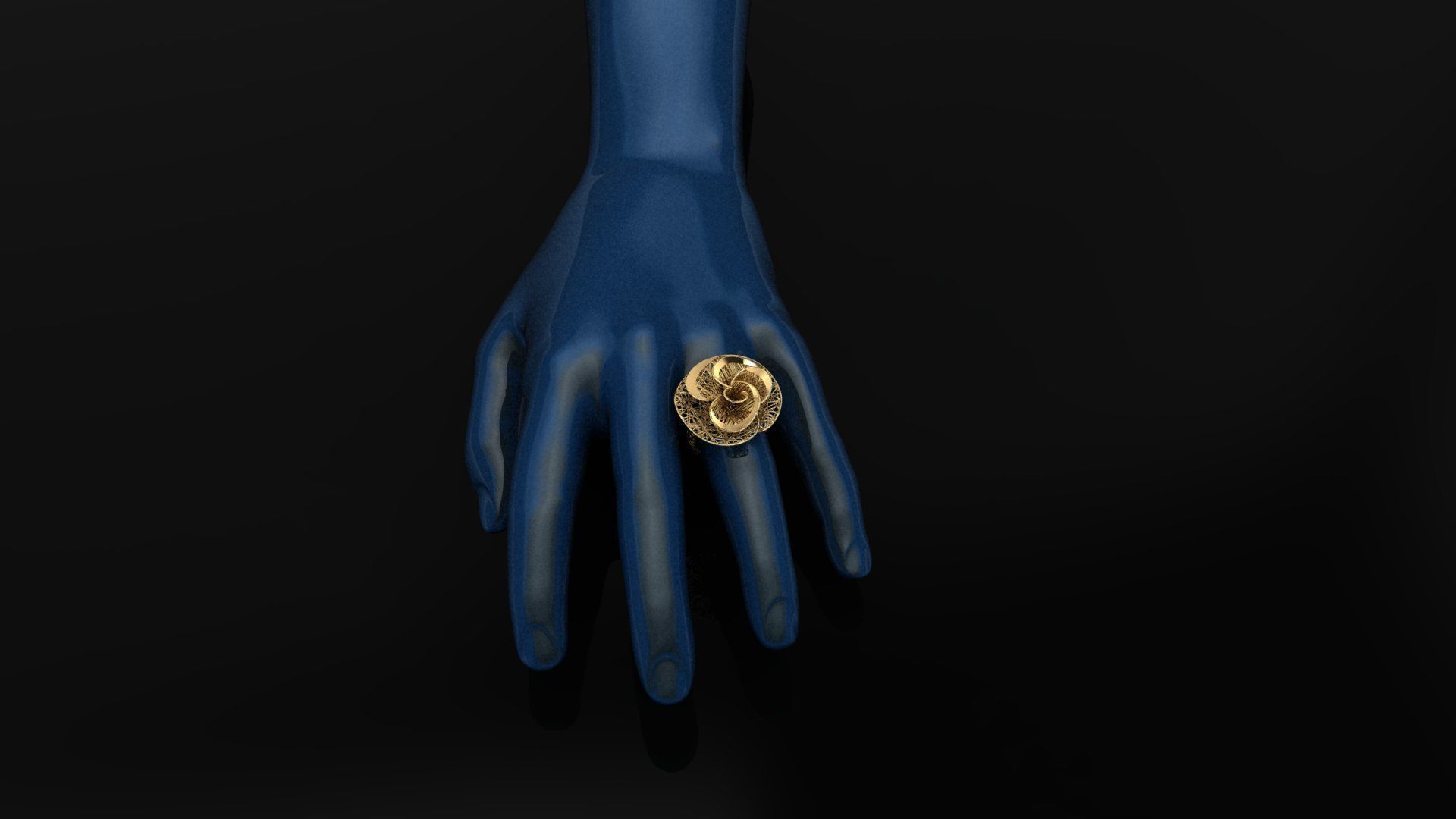 AR-TRK-Z041 gold spiral 3D print model_1