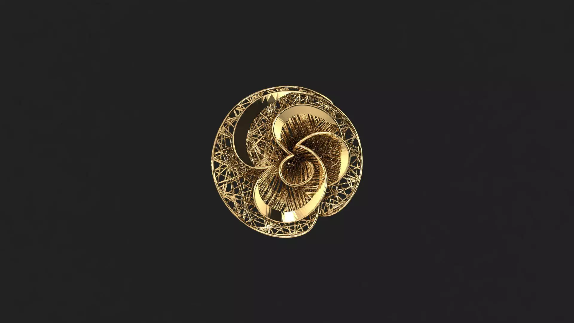AR-TRK-Z041 gold spiral 3D print model_0