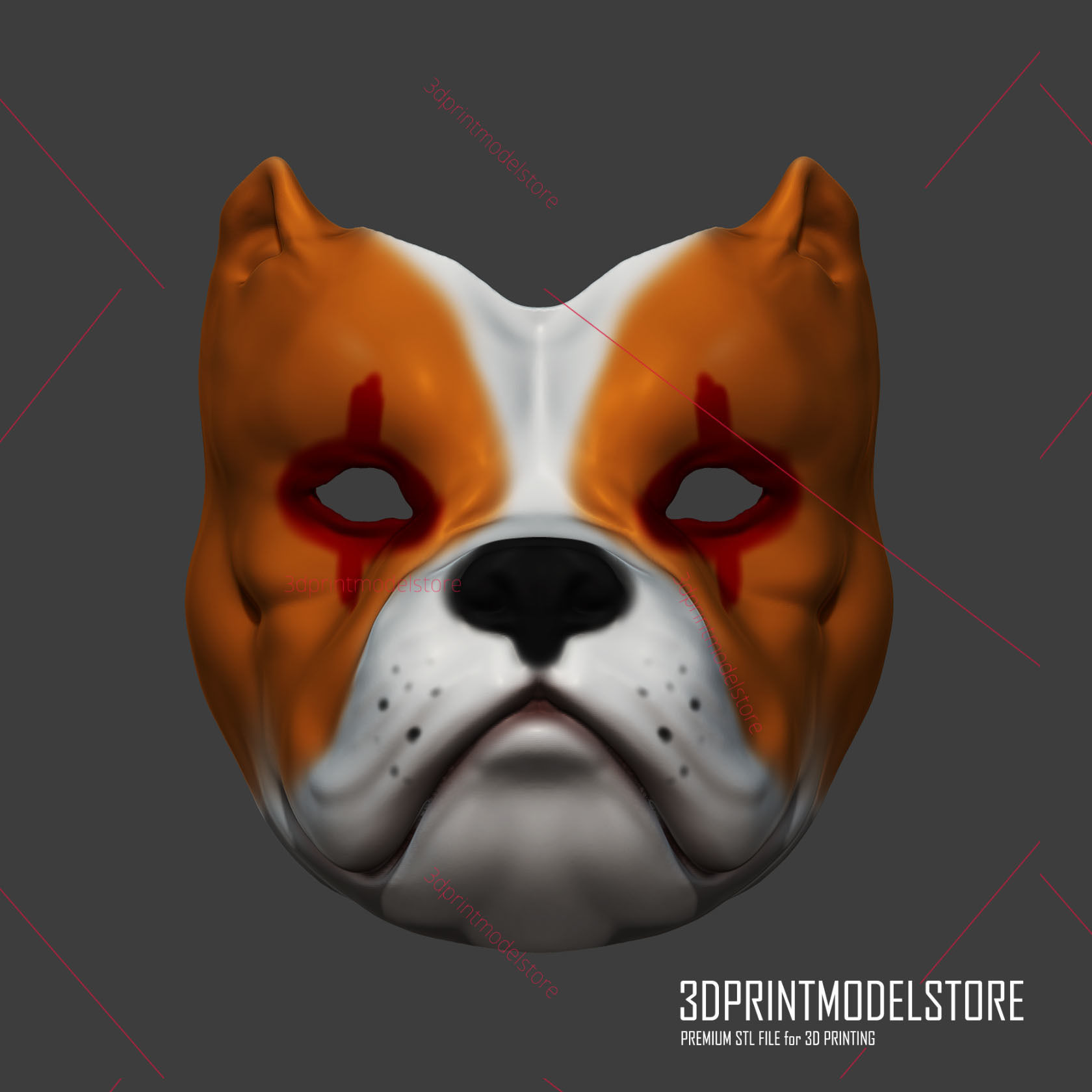 Dog Mask for Cosplay and Halloween 3D print model_1