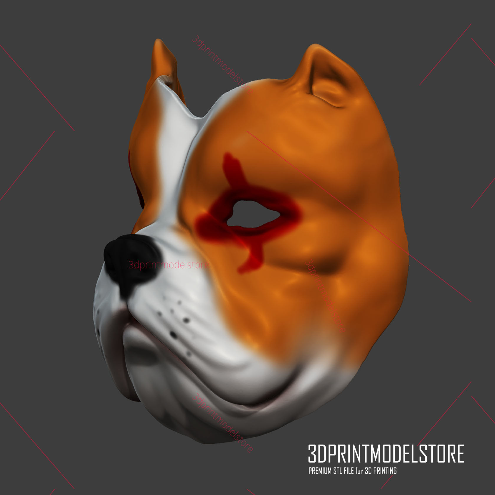 Dog Mask for Cosplay and Halloween 3D print model_3