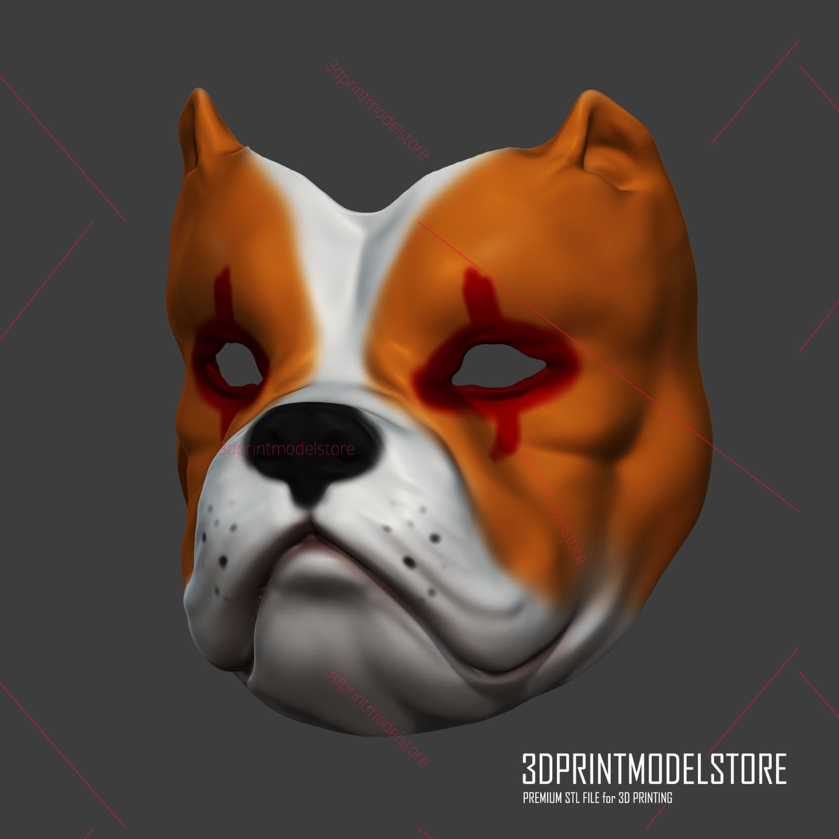 Dog Mask for Cosplay and Halloween 3D print model_2