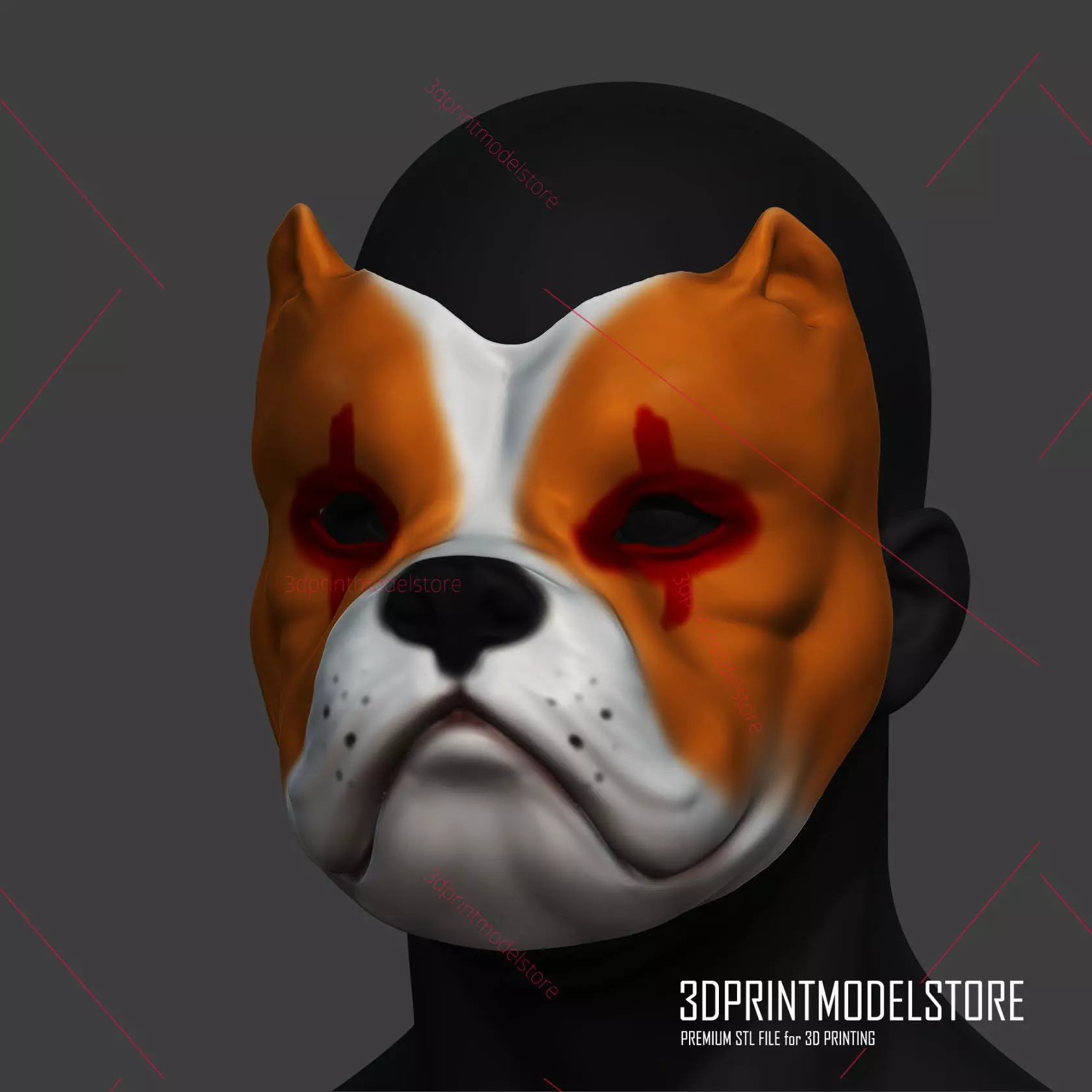 Dog Mask for Cosplay and Halloween 3D print model_0