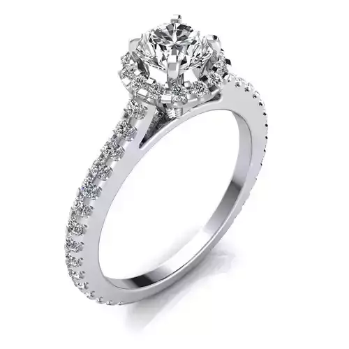 Vintage Solitaire Ring 3d Model Print 