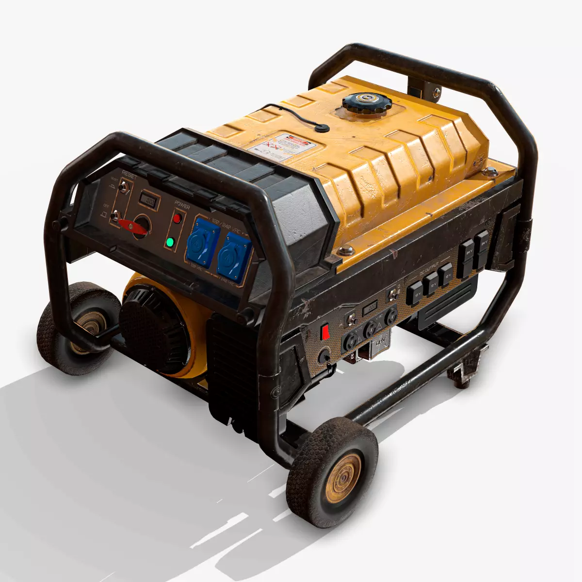 Portable Generator  Low-poly 3D model_0