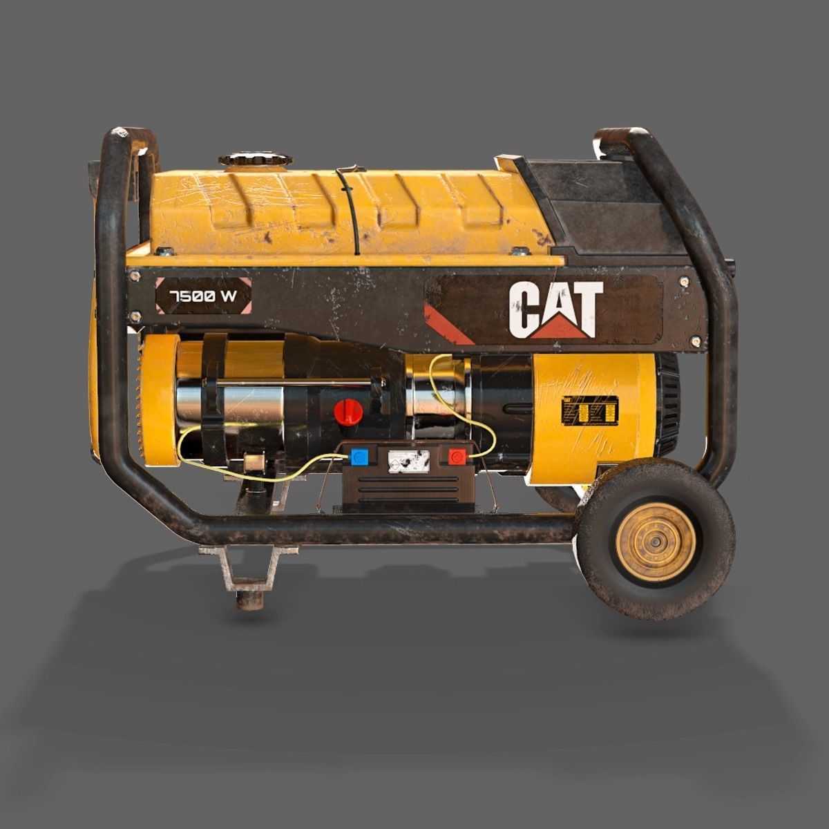 Portable Generator  Low-poly 3D model_8