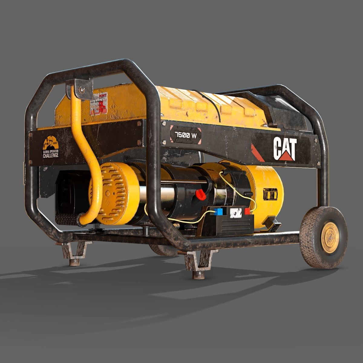 Portable Generator  Low-poly 3D model_6