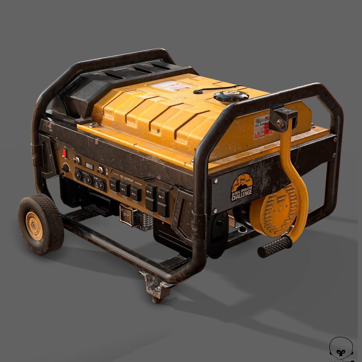 Portable Generator  Low-poly 3D model_4