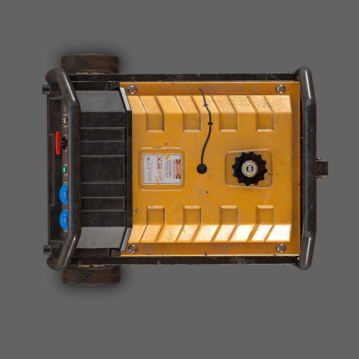 Portable Generator  Low-poly 3D model_11