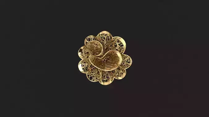 AR-TRK-Z042 gold brooch