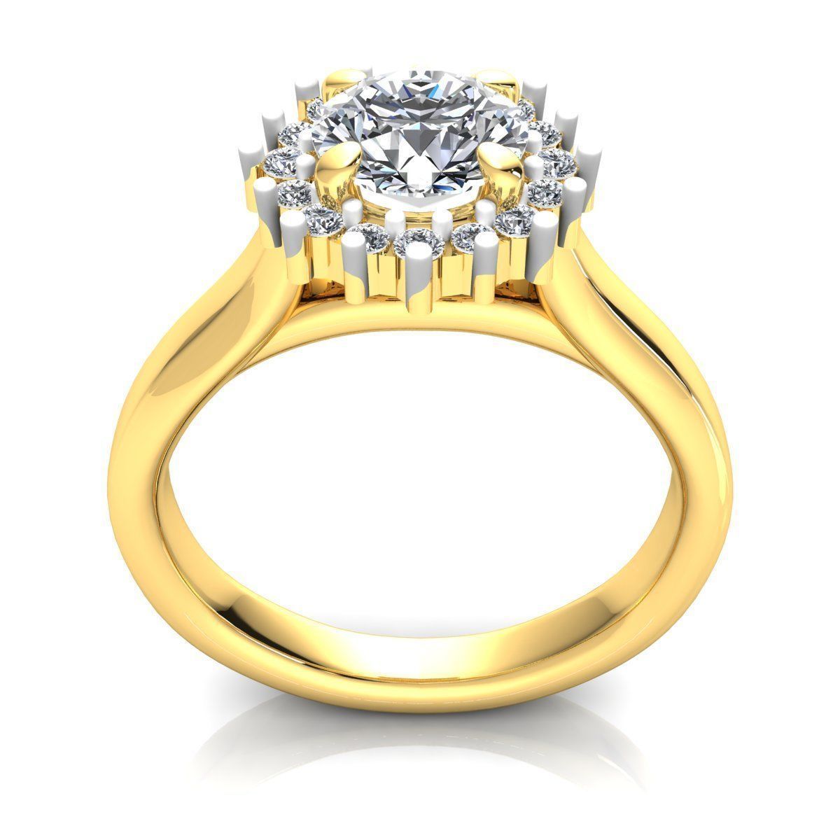 Royal Diana Diamond Ring 3d Model Print 3D print model_6