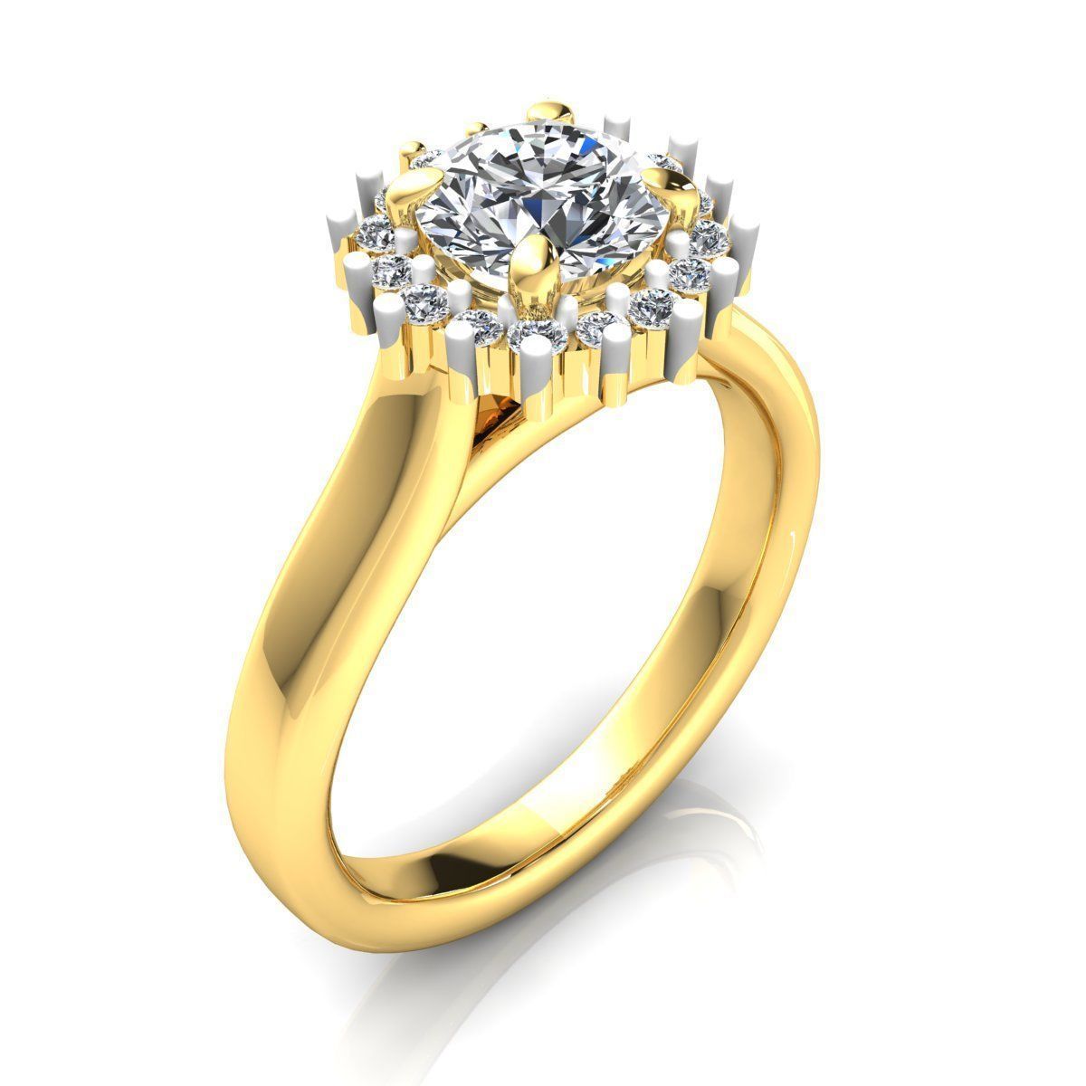 Royal Diana Diamond Ring 3d Model Print 3D print model_3