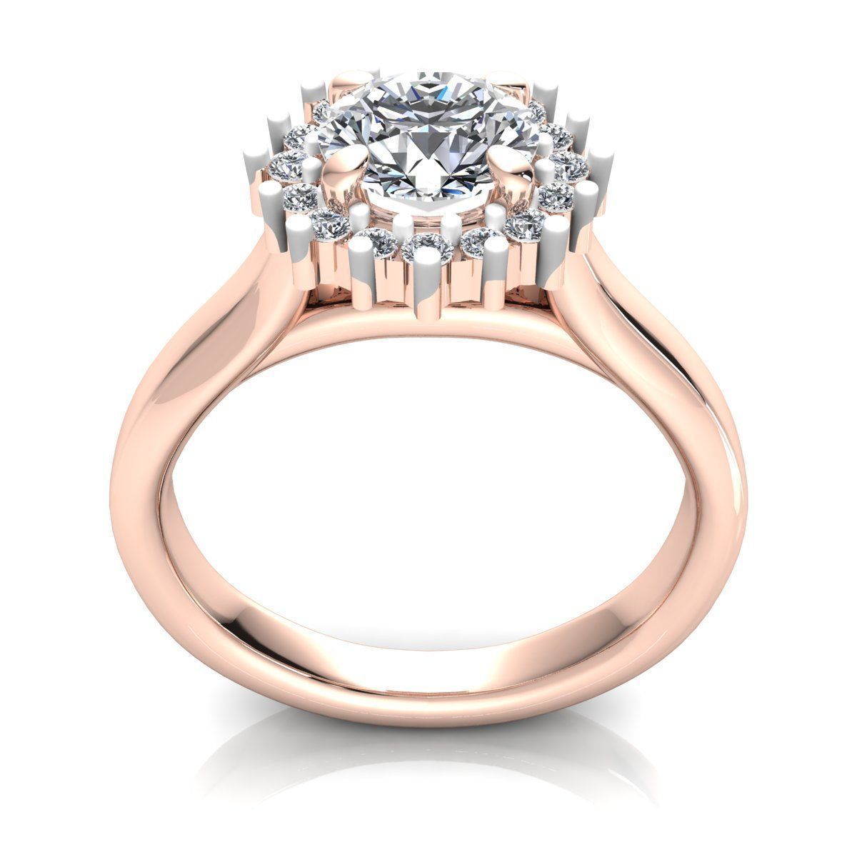 Royal Diana Diamond Ring 3d Model Print 3D print model_5