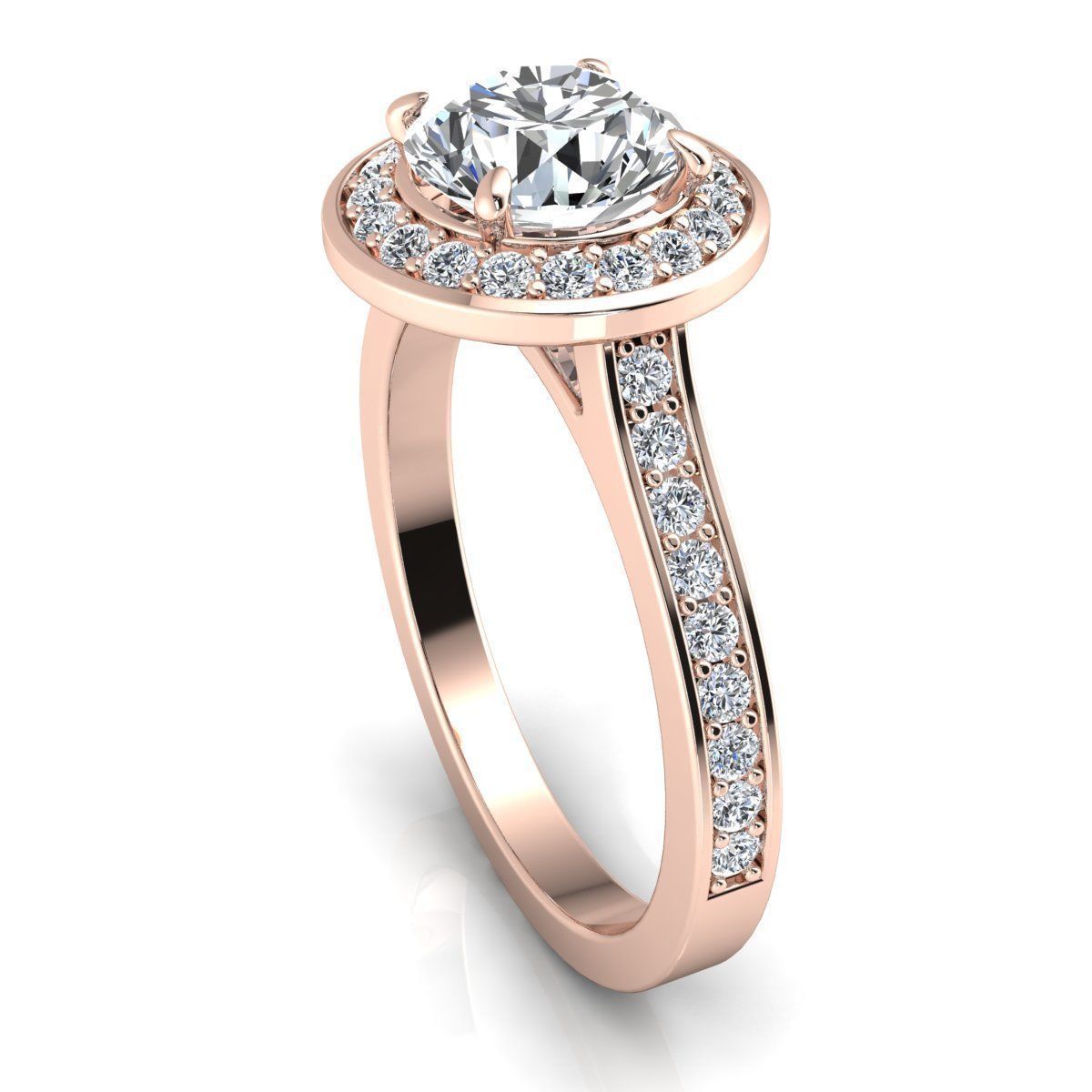 Fancy Woman Diamond Ring 3D print model_10