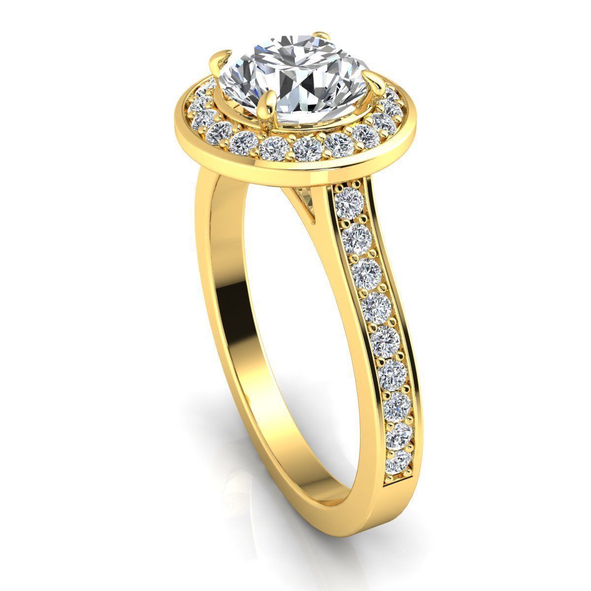 Fancy Woman Diamond Ring 3D print model_11
