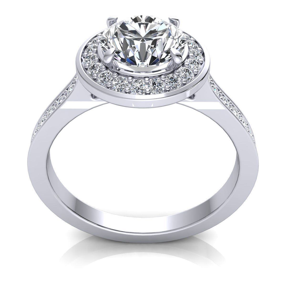 Fancy Woman Diamond Ring 3D print model_3