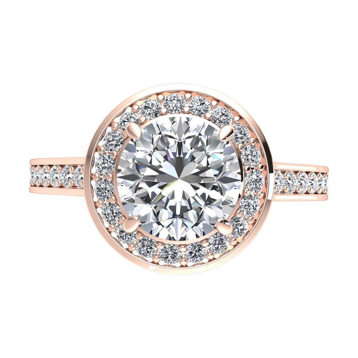 Fancy Woman Diamond Ring 3D print model_7