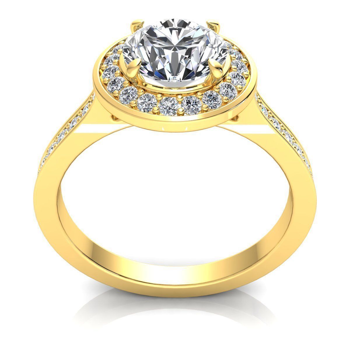 Fancy Woman Diamond Ring 3D print model_5