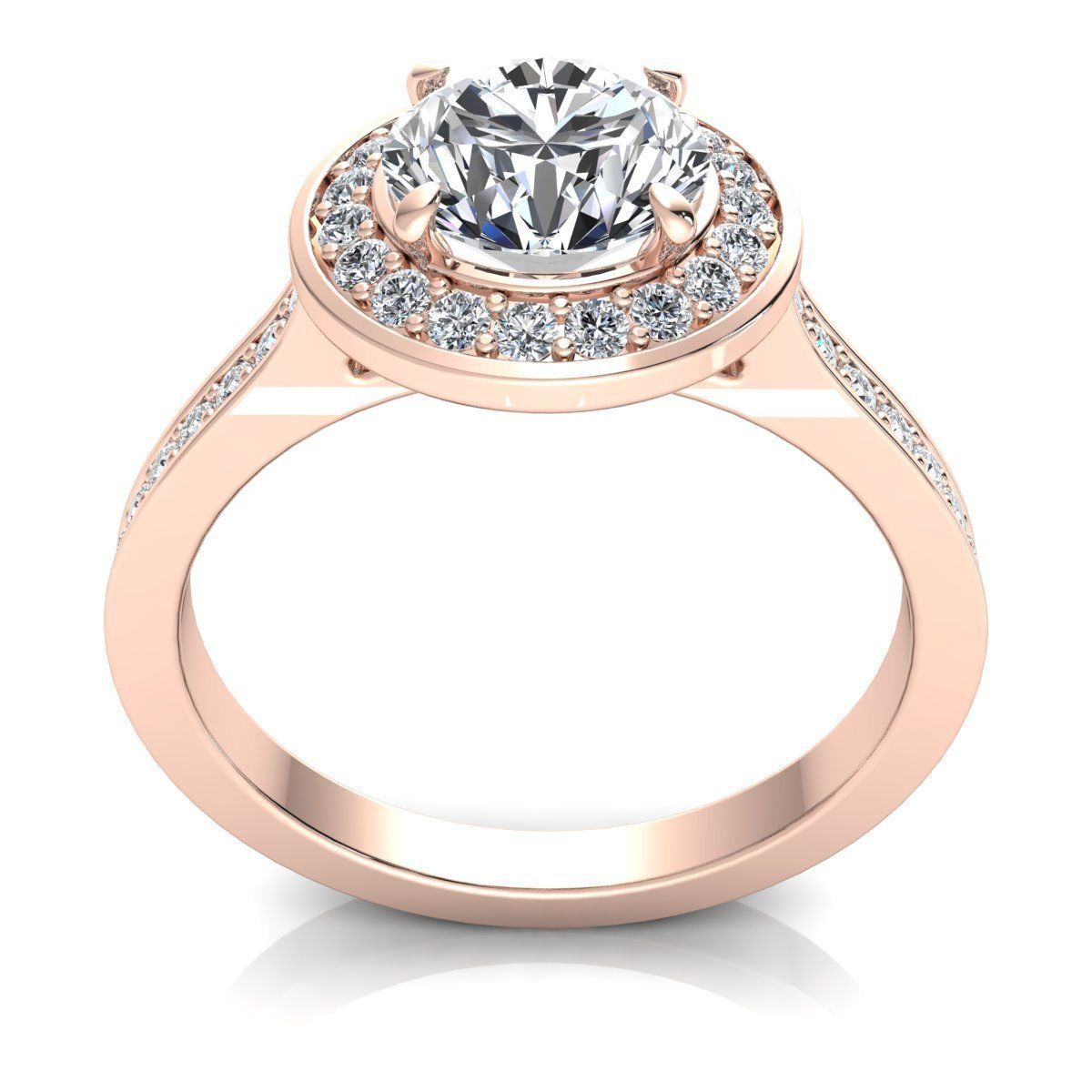Fancy Woman Diamond Ring 3D print model_4
