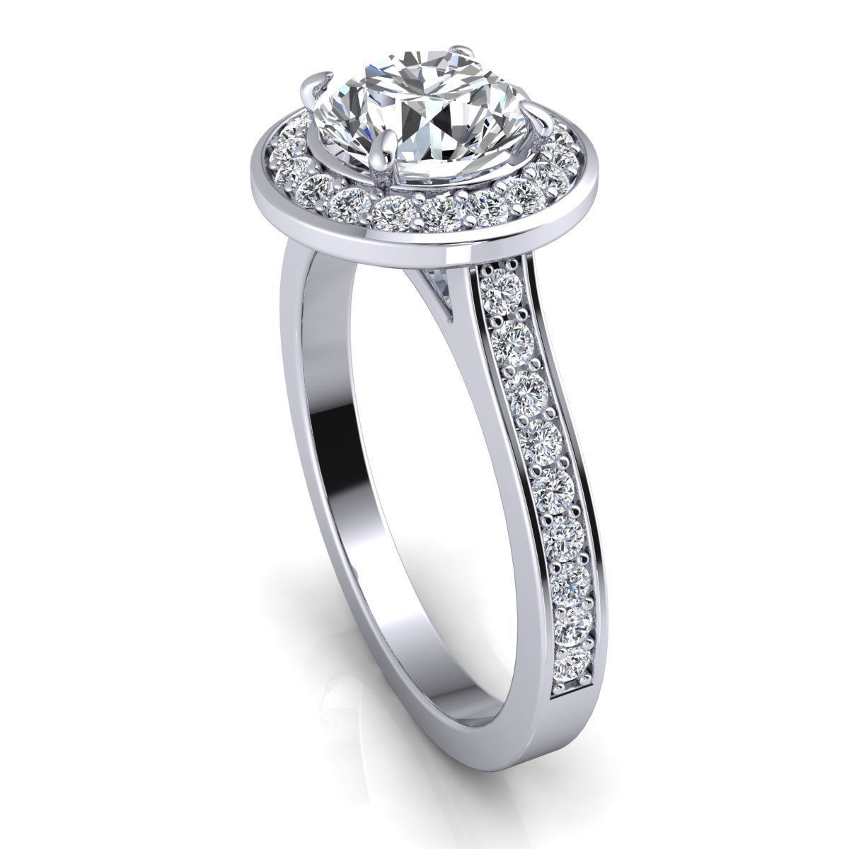 Fancy Woman Diamond Ring 3D print model_9