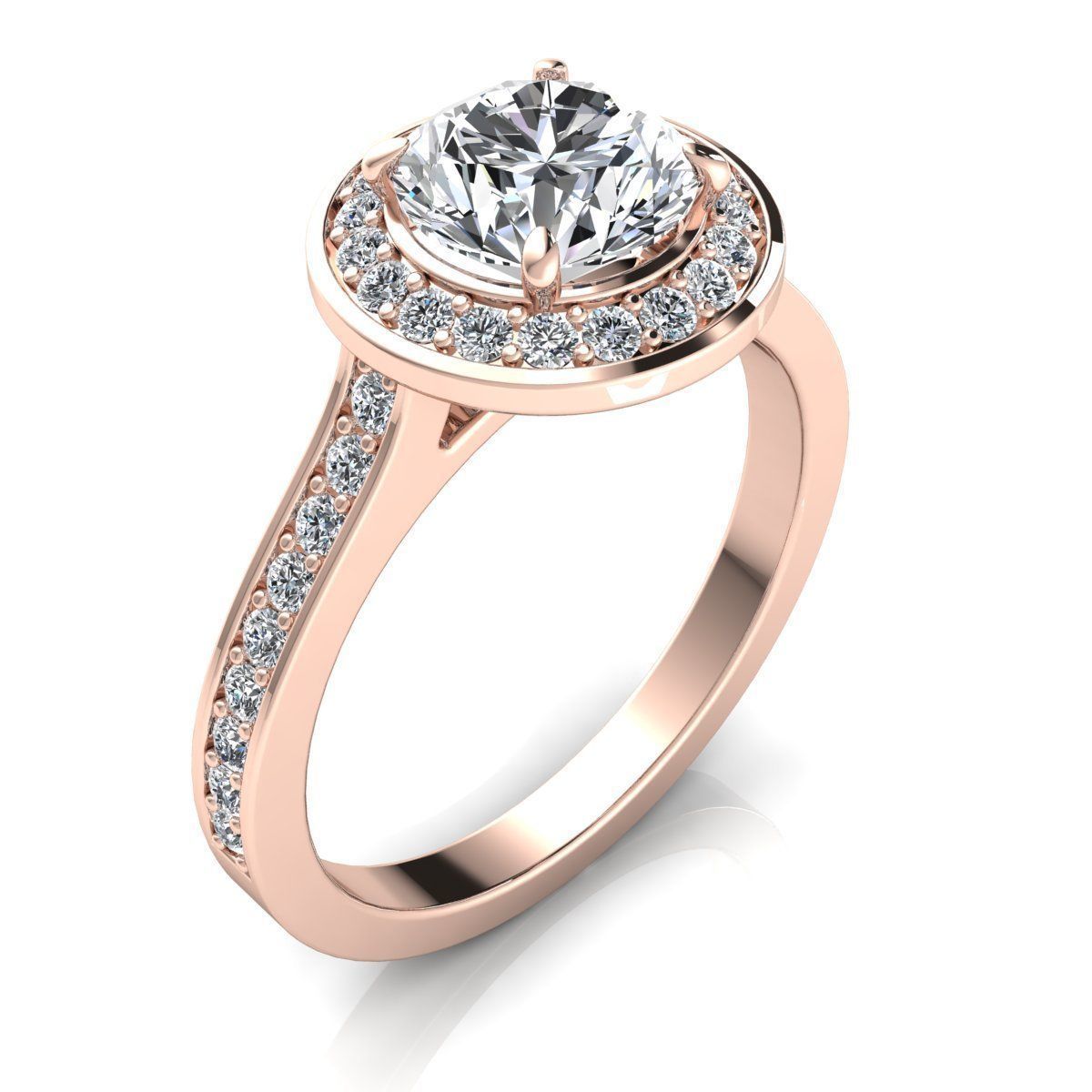 Fancy Woman Diamond Ring 3D print model_1
