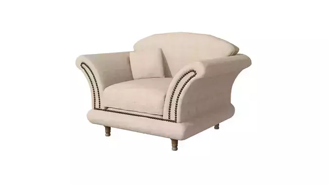 White armchair with pillow 322