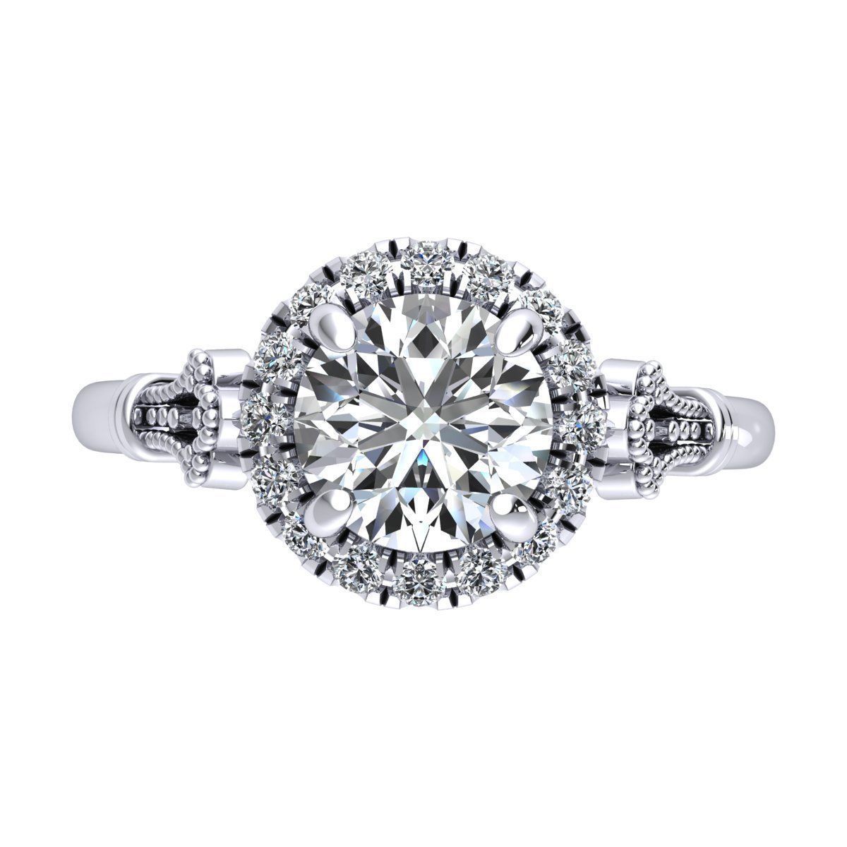 Fancy Solitaire Ring 3D print model_6