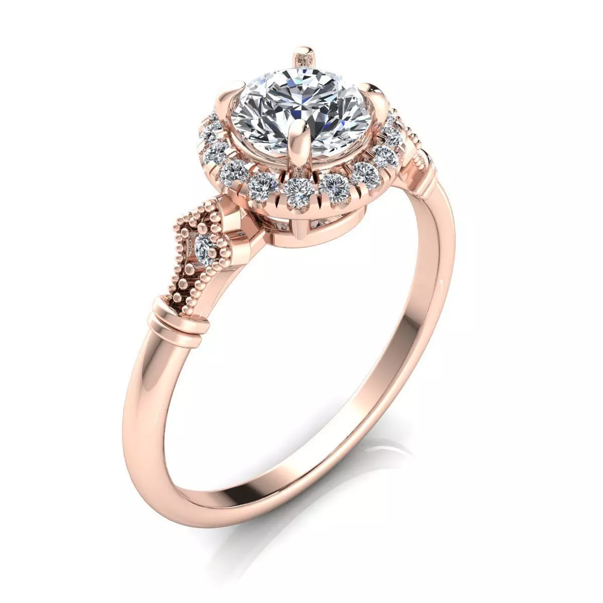 Fancy Solitaire Ring 3D print model_0