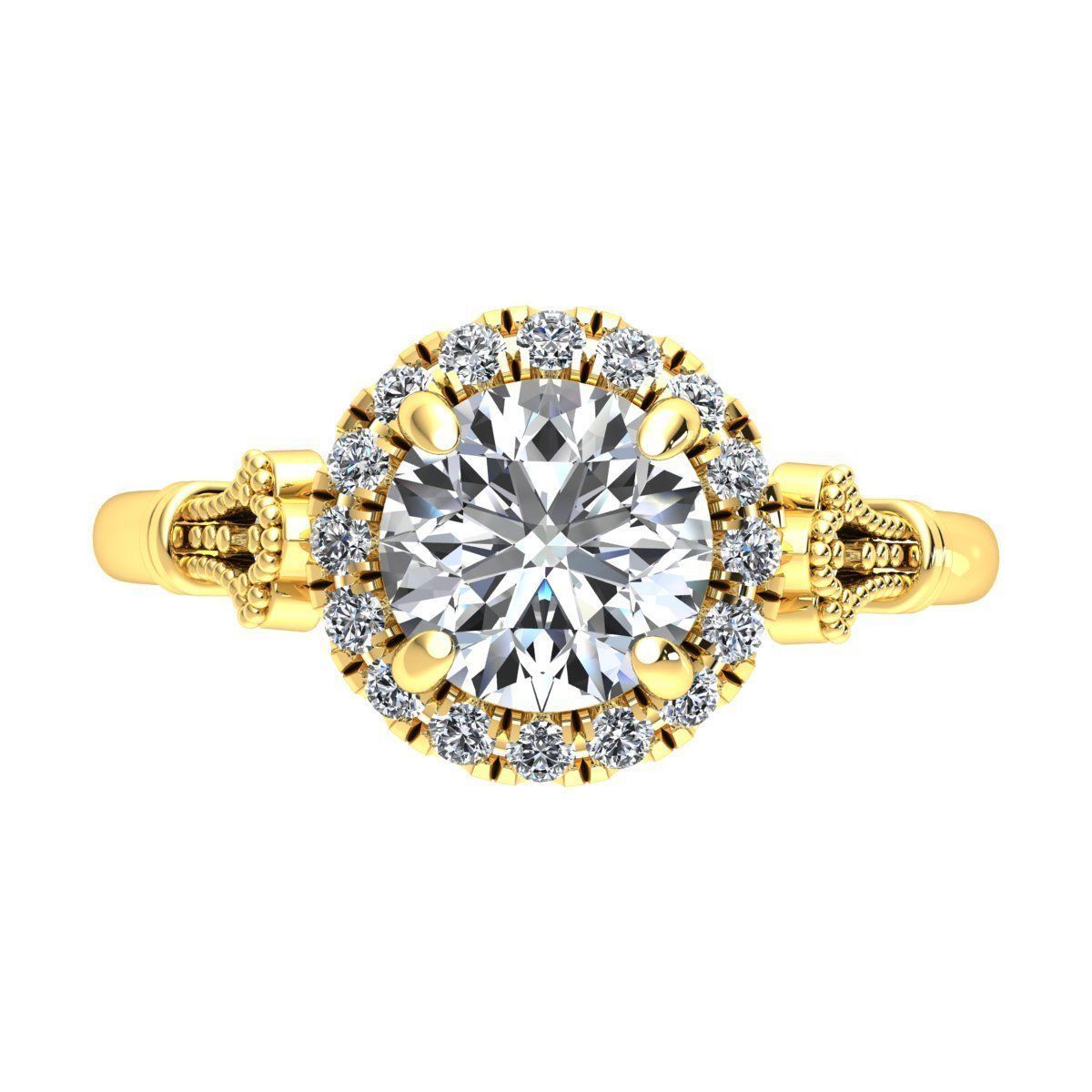 Fancy Solitaire Ring 3D print model_8