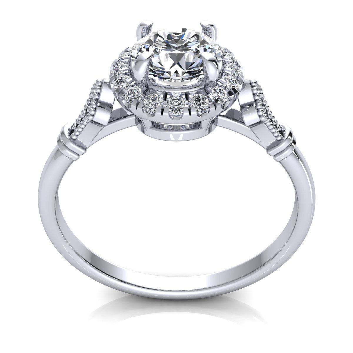 Fancy Solitaire Ring 3D print model_3