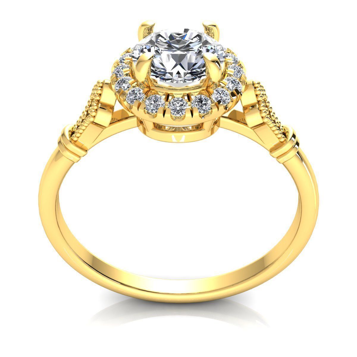 Fancy Solitaire Ring 3D print model_5