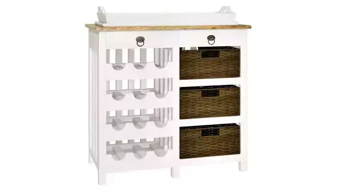 White storage with lockers and baskets 263