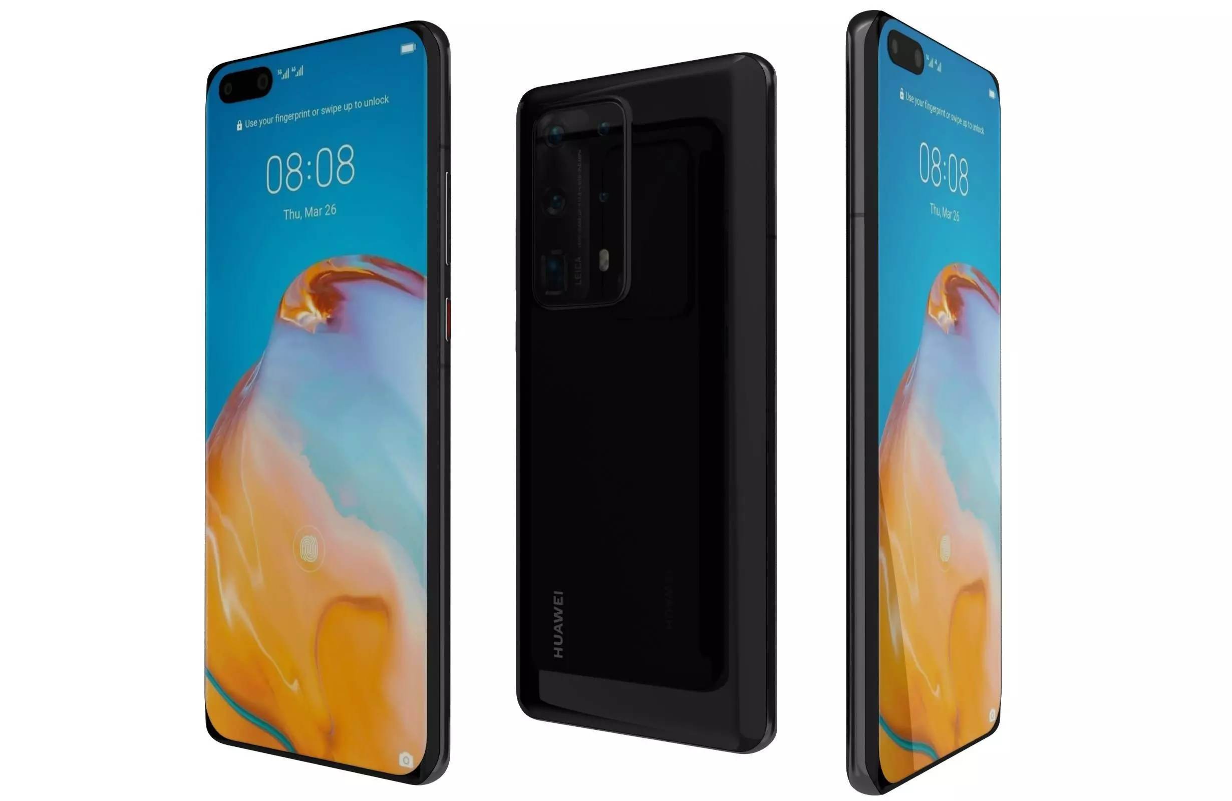 Huawei P40 Pro Plus Black 3D model_0
