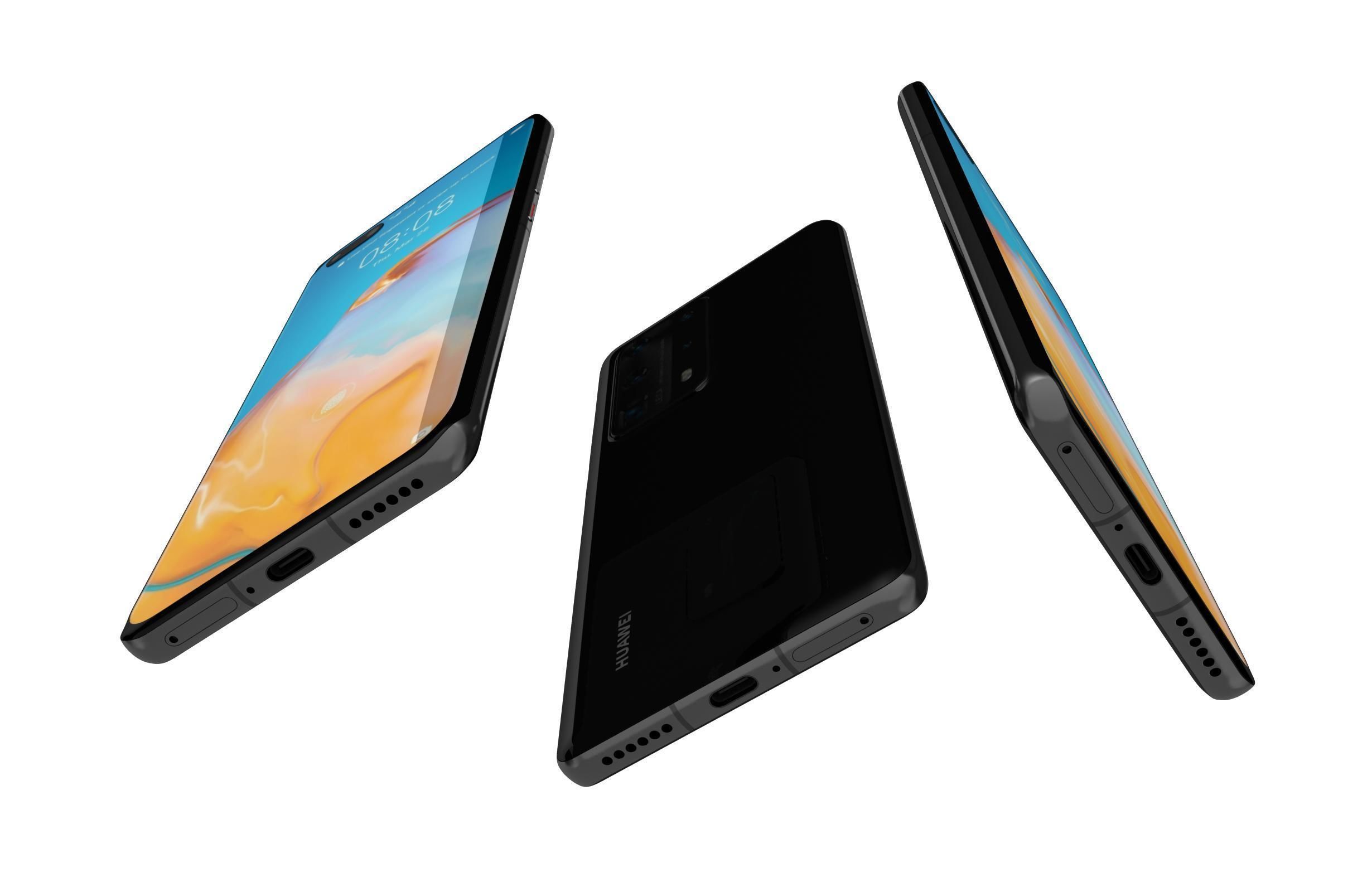 Huawei P40 Pro Plus Black 3D model_4