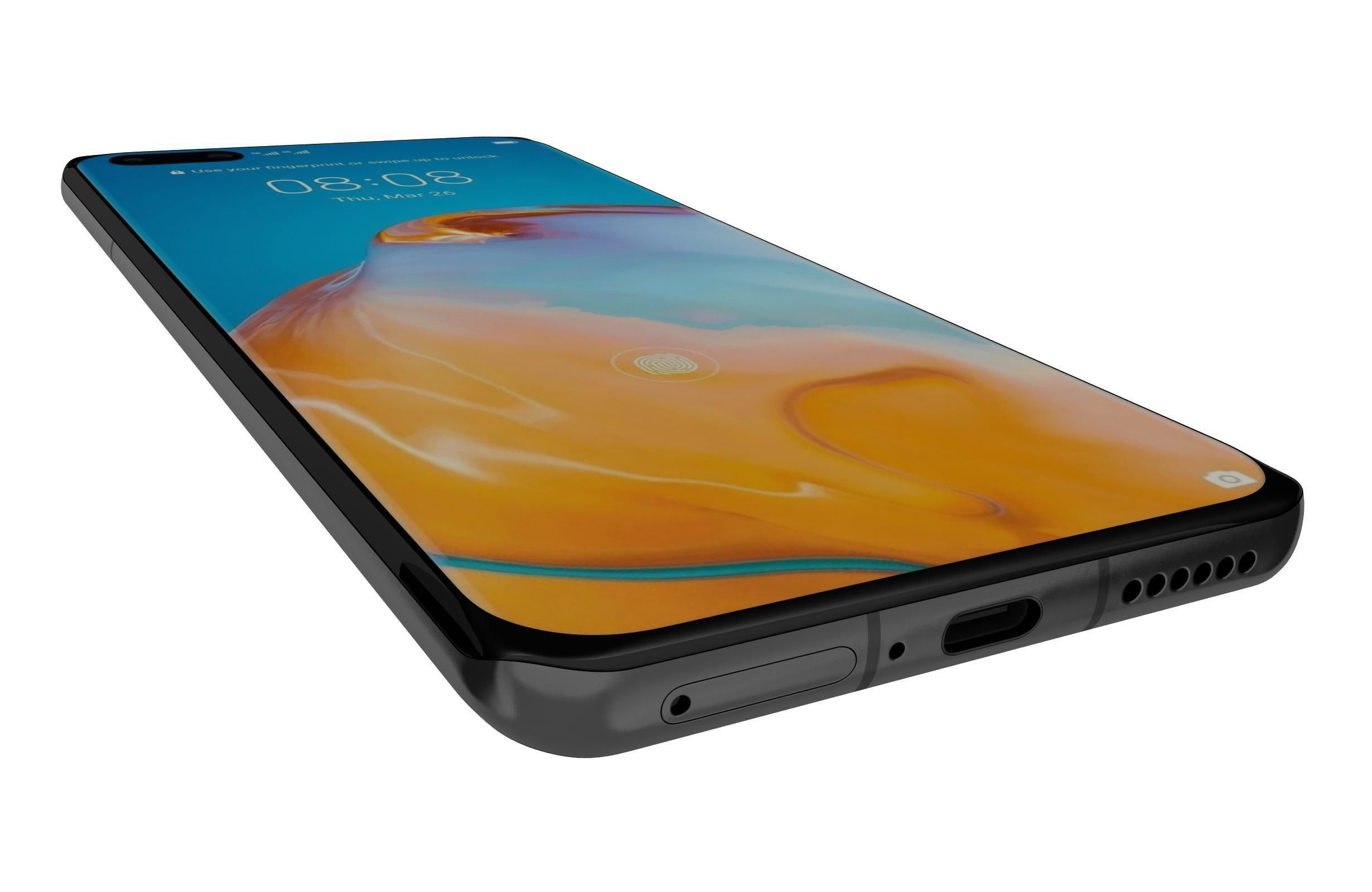 Huawei P40 Pro Plus Black 3D model_8