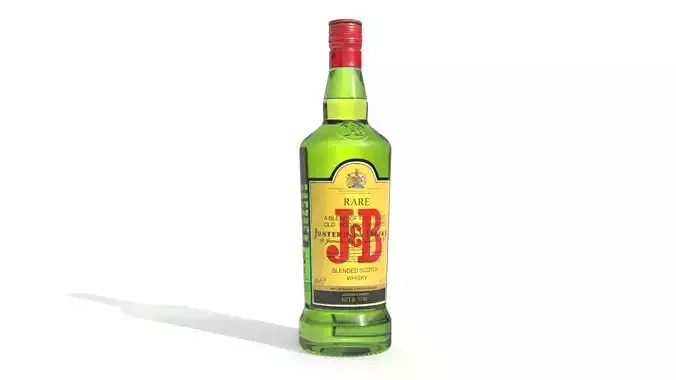 JB alcohol whiskey Bottle Low-poly 3D model