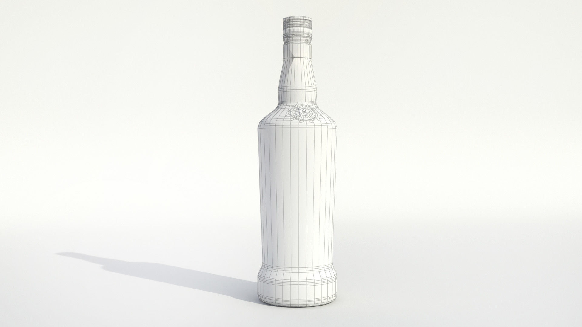 JB alcohol whiskey Bottle Low-poly 3D model_1