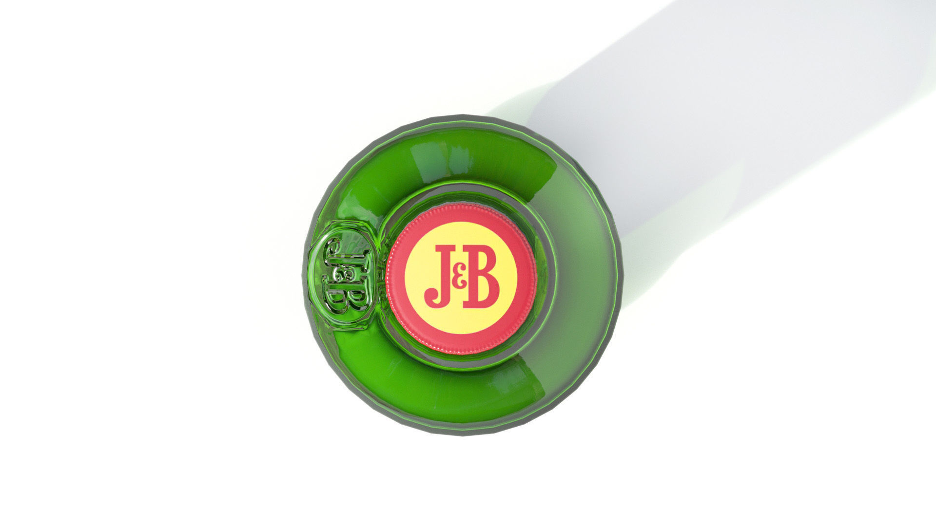 JB alcohol whiskey Bottle Low-poly 3D model_4