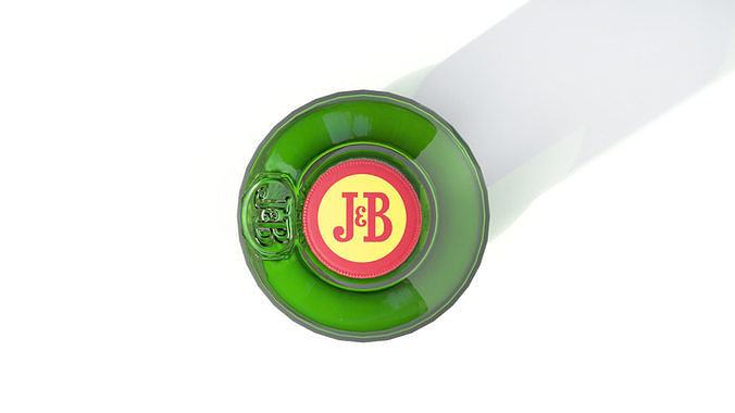 JB alcohol whiskey Bottle Low-poly 3D model 5