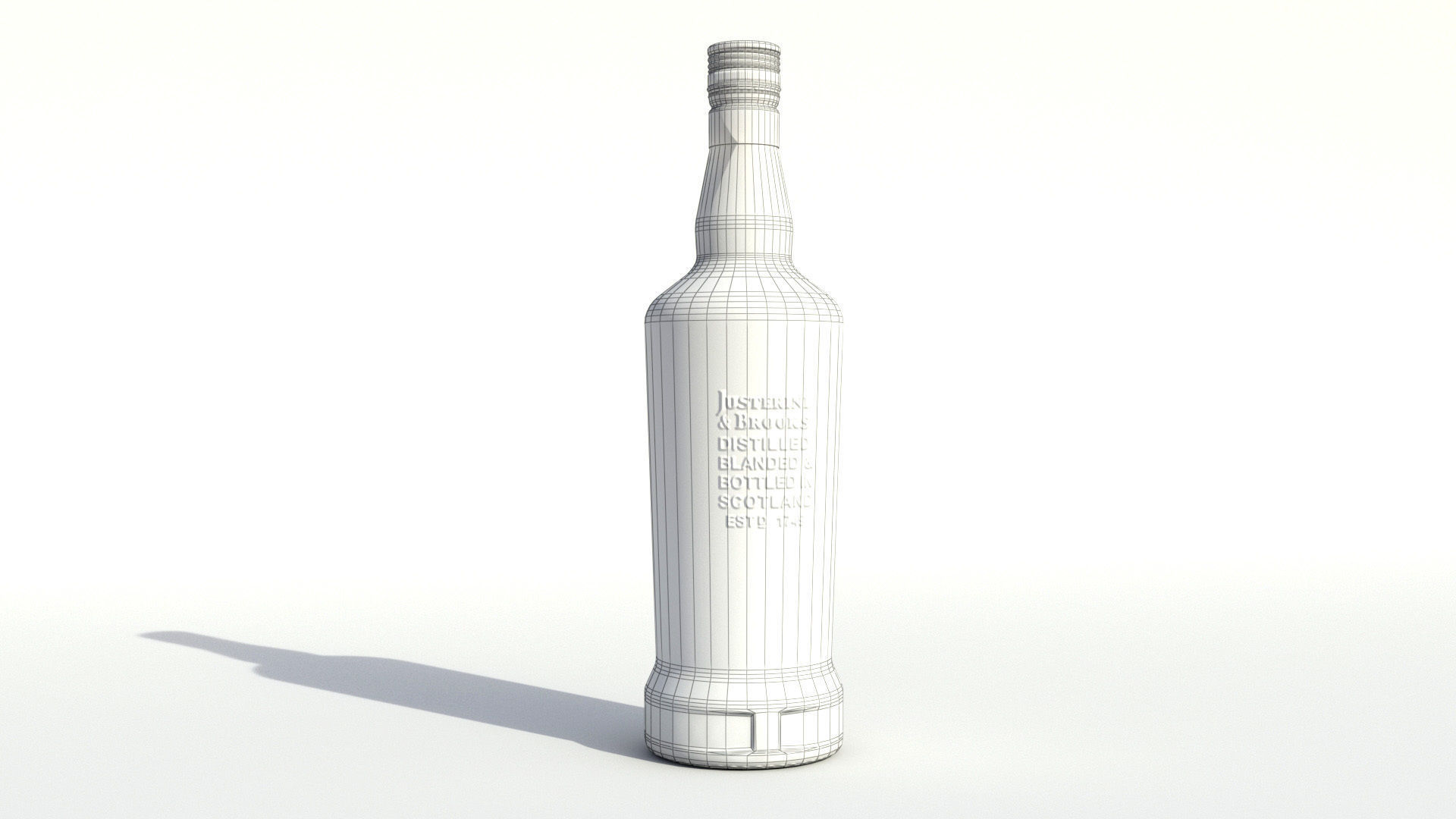 JB alcohol whiskey Bottle Low-poly 3D model_3