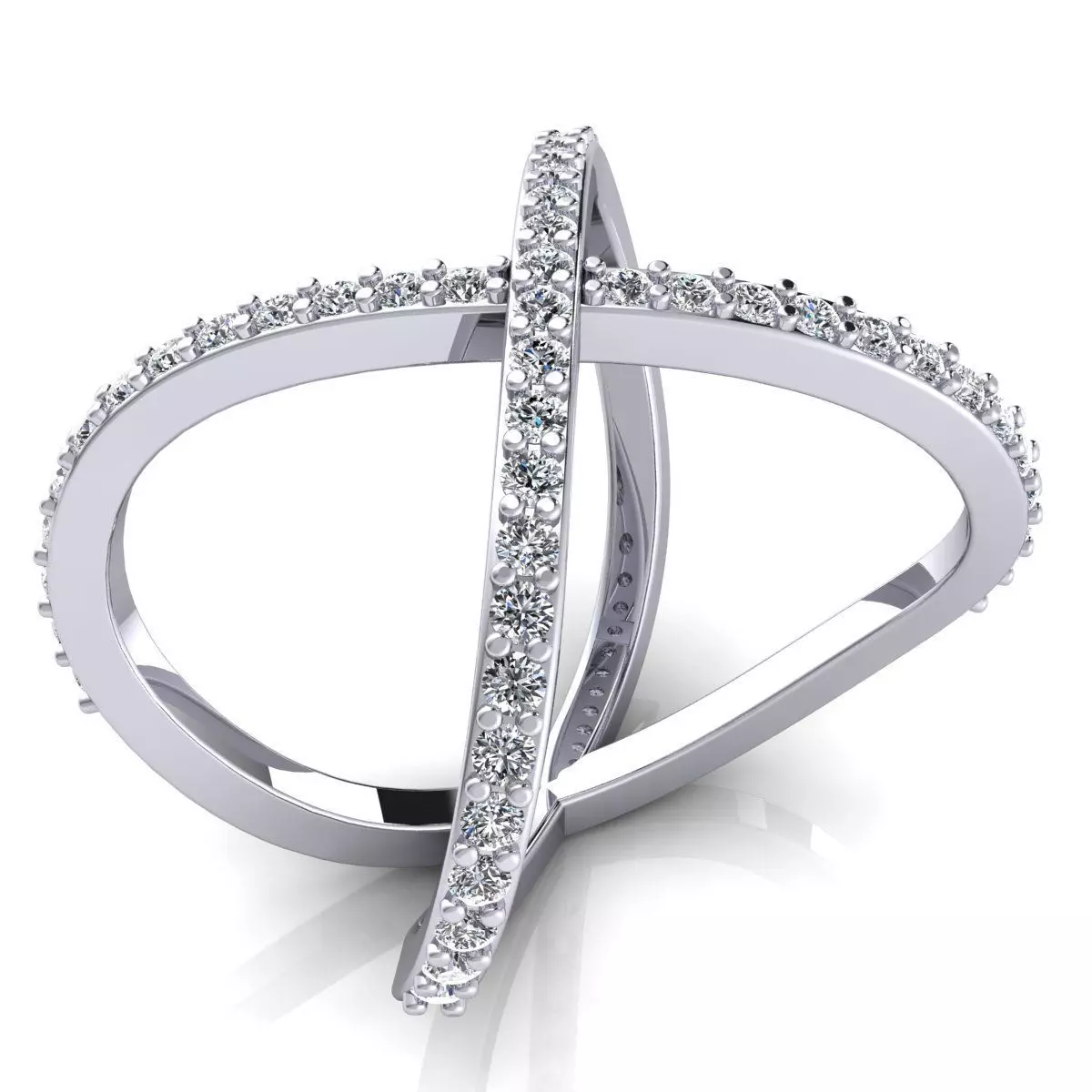 Fancy Diamond Ring 3D print model_0