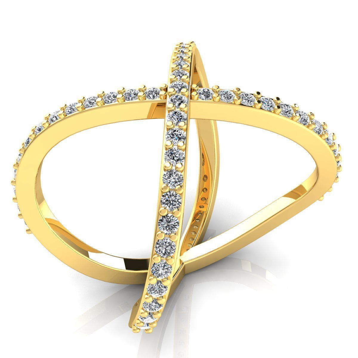 Fancy Diamond Ring 3D print model_2