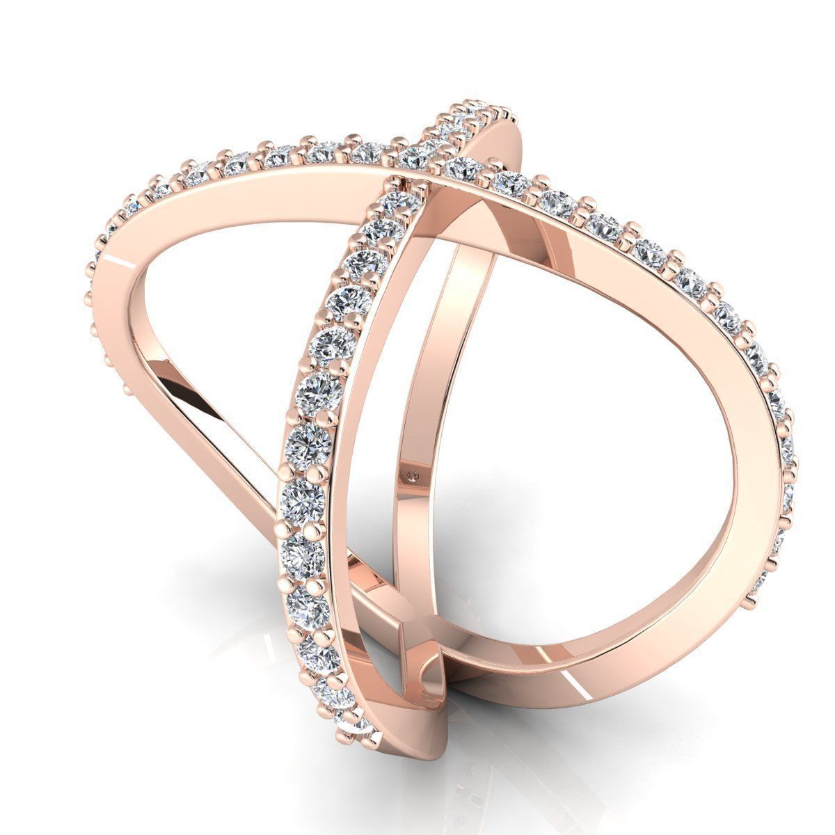 Fancy Diamond Ring 3D print model_11
