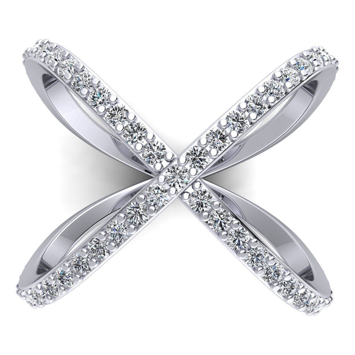 Fancy Diamond Ring 3D print model_6