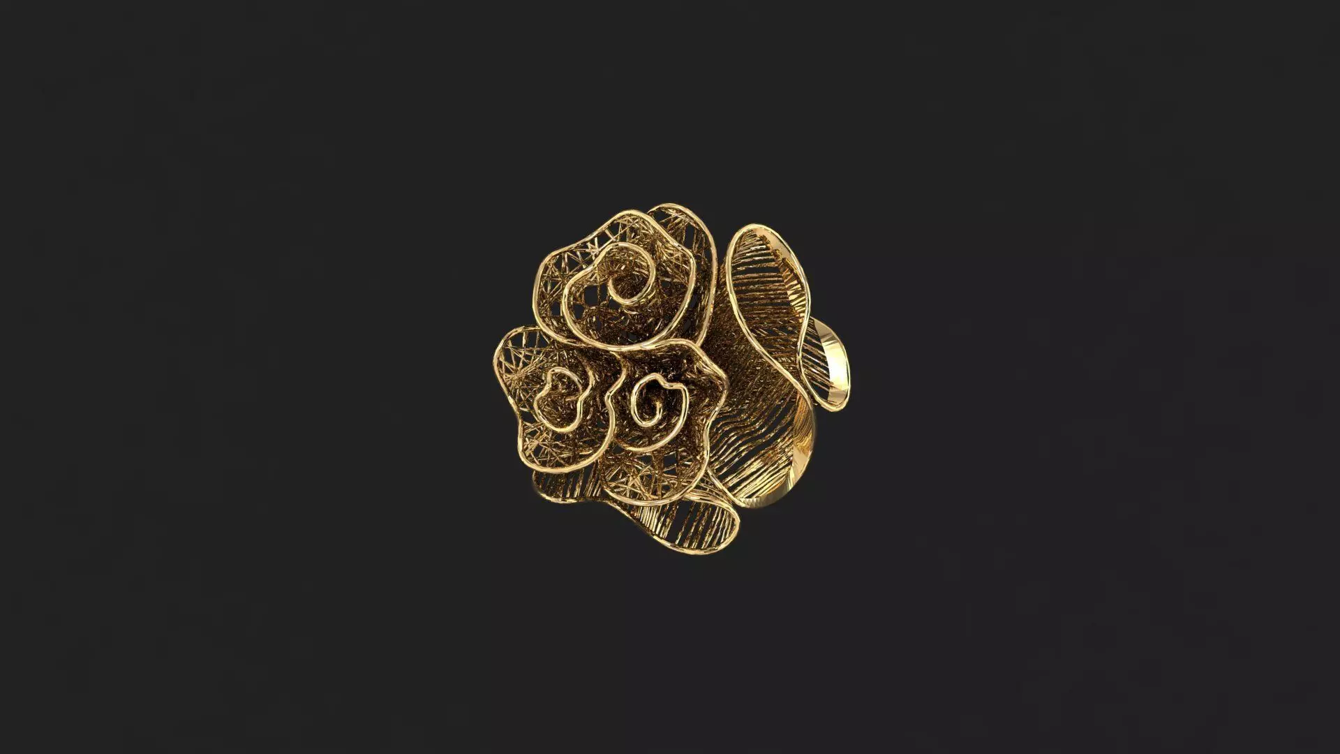 AR-TRK-Z047 gold ring 3D print model_0