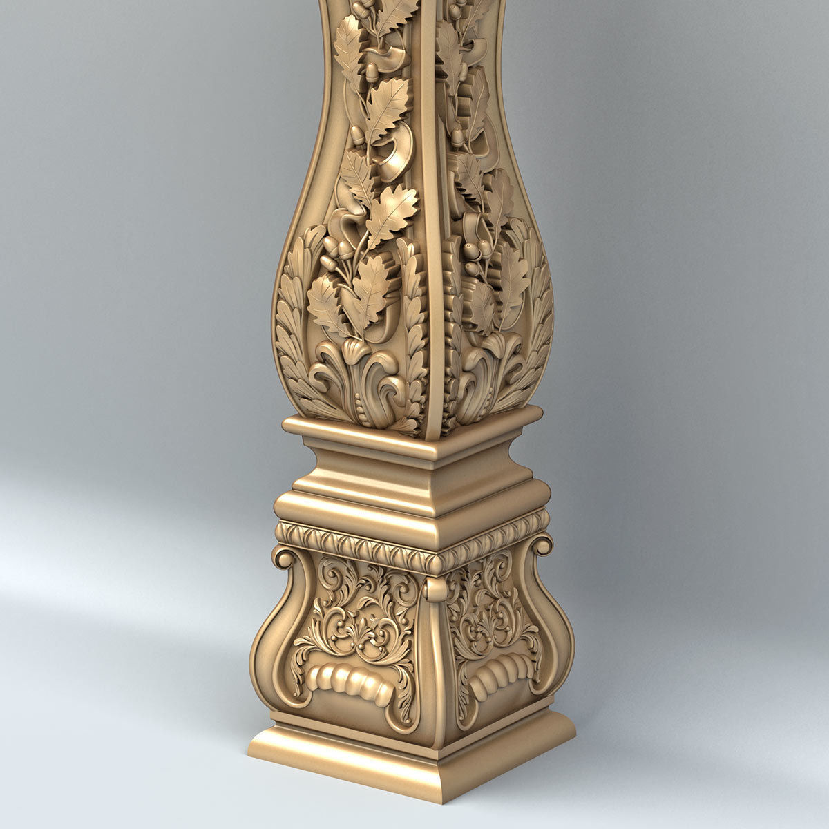 Newel post 004 3D model_4