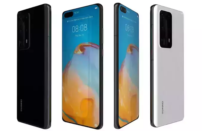Huawei P40 Pro Plus Black And White 3D model