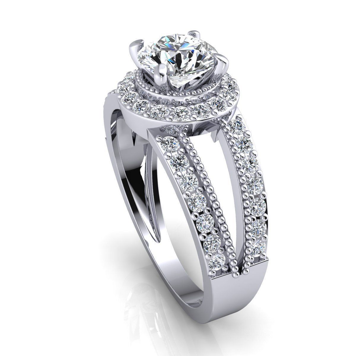 Vintage Solitaire Ring 3d Model print 3D print model_9