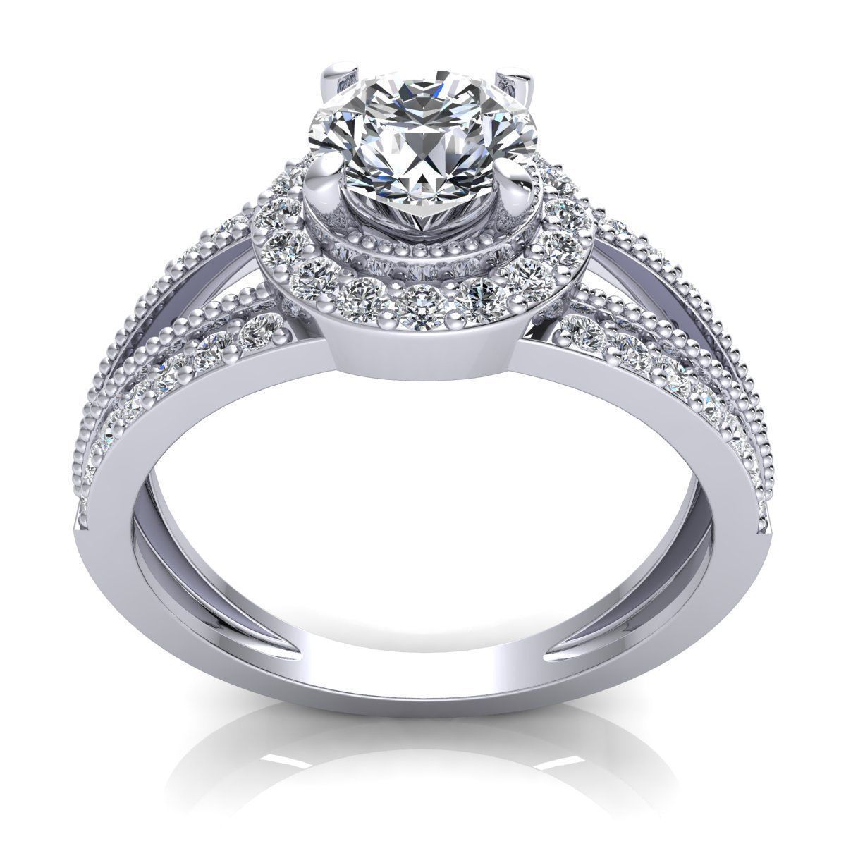 Vintage Solitaire Ring 3d Model print 3D print model_3