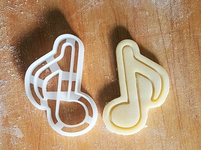 Music note cookie cutter 3D print model